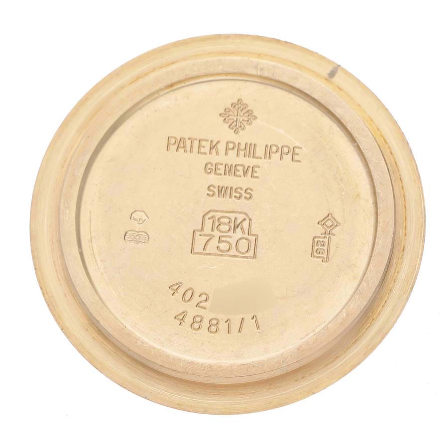 Patek Philippe Neptune Yellow Gold Diamond Dial Ladies Watch 4881