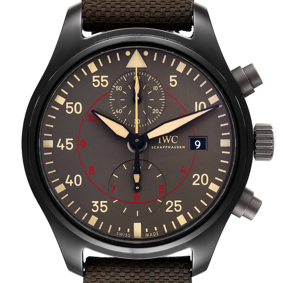 IWC Pilot Top Gun Miramar Grey Dial Ceramic Mens Watch IW389002