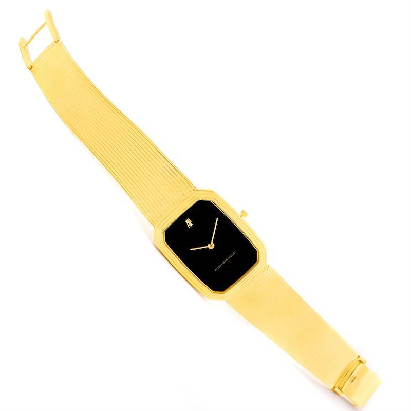 Audemars Piguet 18K Yellow Gold Black Dial Manual Winding Watch 4013