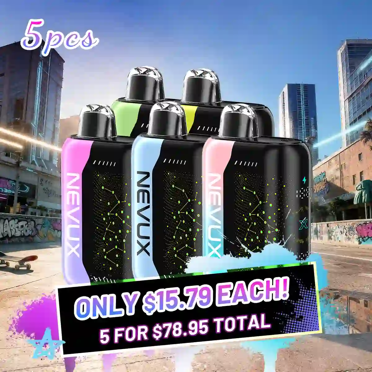 5-pack NEVUX 40K Five-Piece Set - Nevux Vape