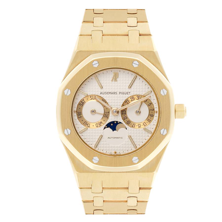 Audemars Piguet Royal Oak Yellow Gold Day Date Moonphase Mens Watch 25594BA