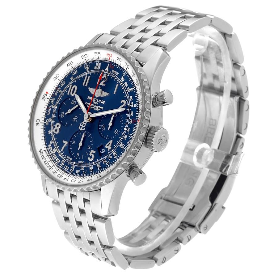 Breitling Navitimer 01 Blue Dial Limited Edition Steel Mens Watch AB0121