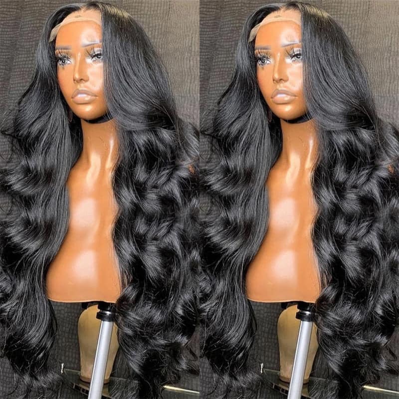 $100 OFF Code: MS100 |  4x4 Lace Closure Human Hair Wigs Body Wigs For Women Black