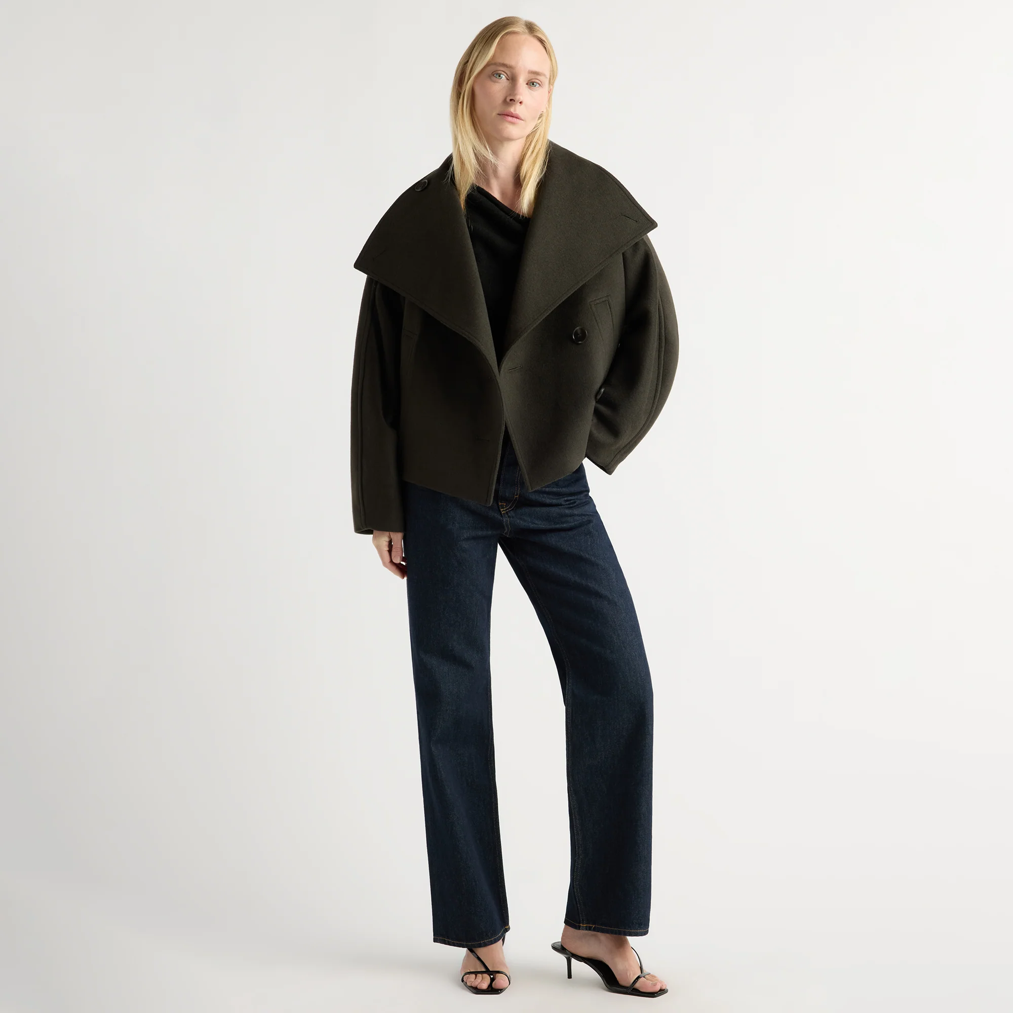 Vashti Wool-Blend Collared Peacoat