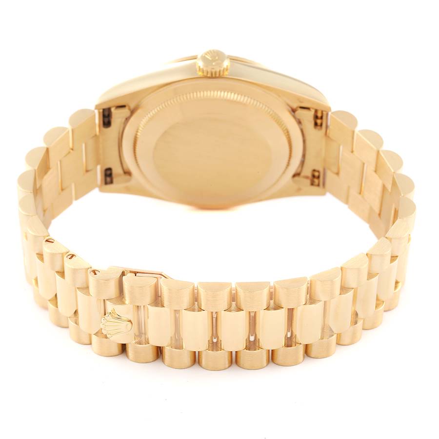 Rolex Day-Date President Yellow Gold String Diamond Mens Watch 18238
