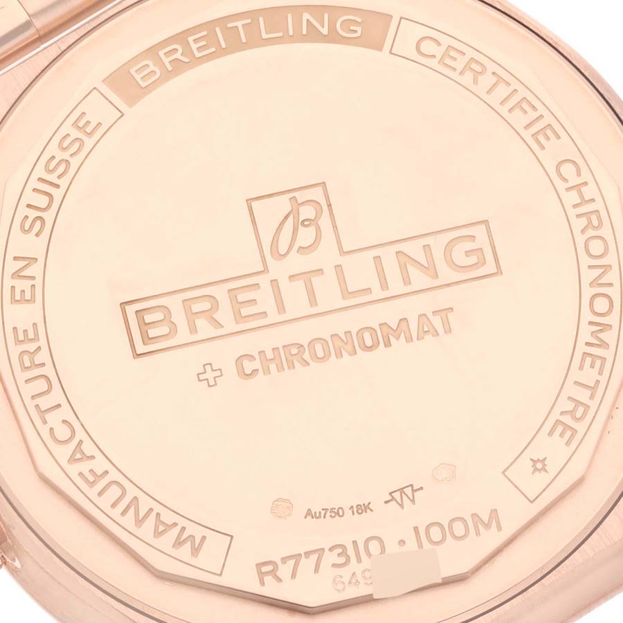 Breitling Chronomat 32 White Dial Rose Gold Ladies Watch R77310