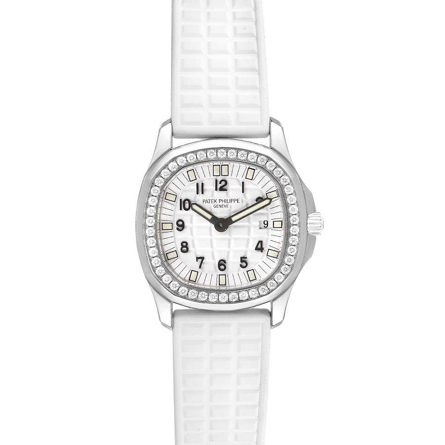 Patek Philippe Aquanaut White Dial Diamond Ladies Watch 4961