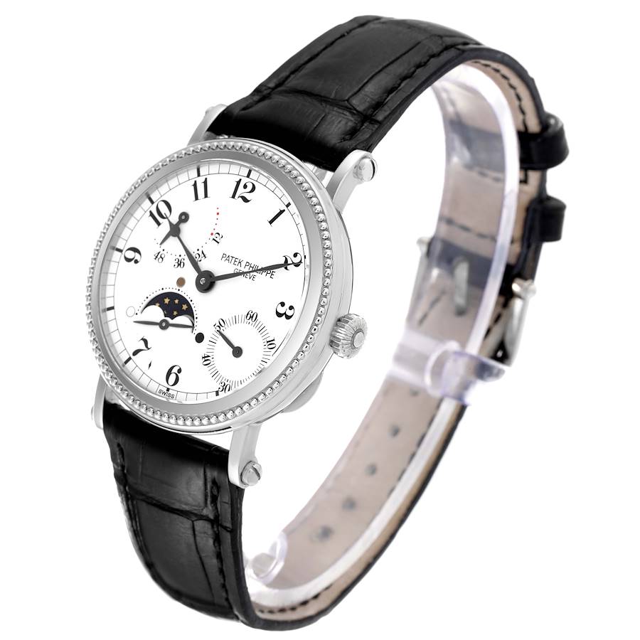 Patek Philippe Complications Moonphase White Gold Mens Watch 5015