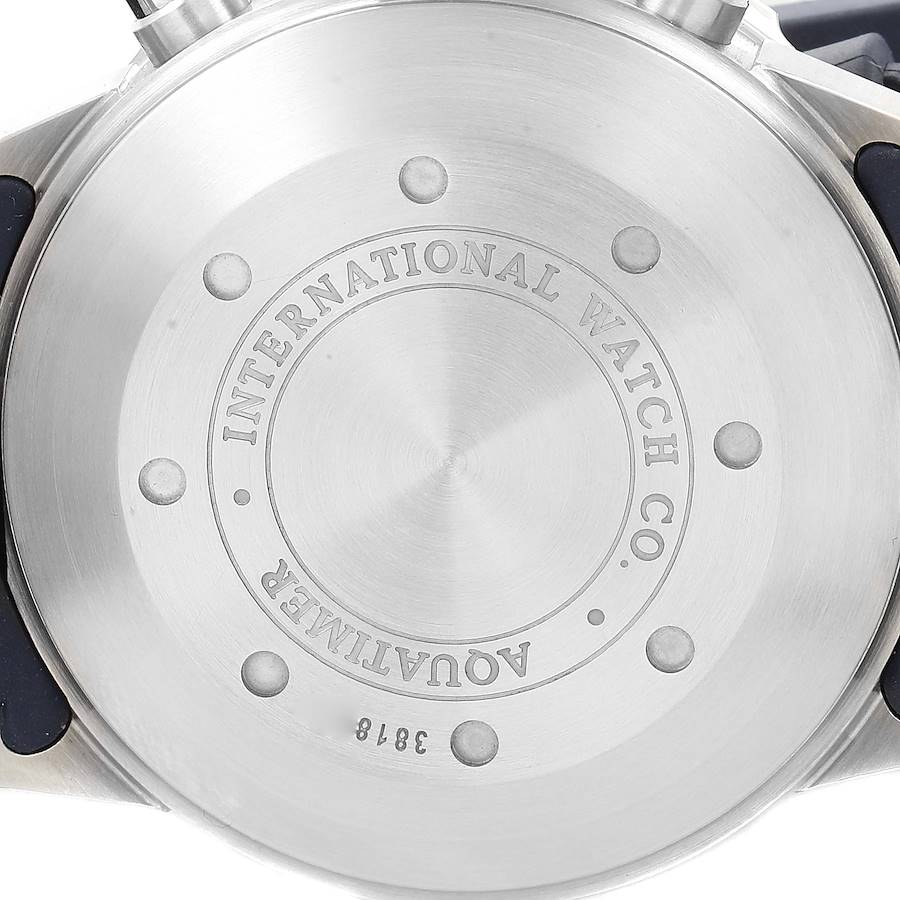 IWC Aquatimer Automatic Chrono Day Date Blue Strap Watch IW376711