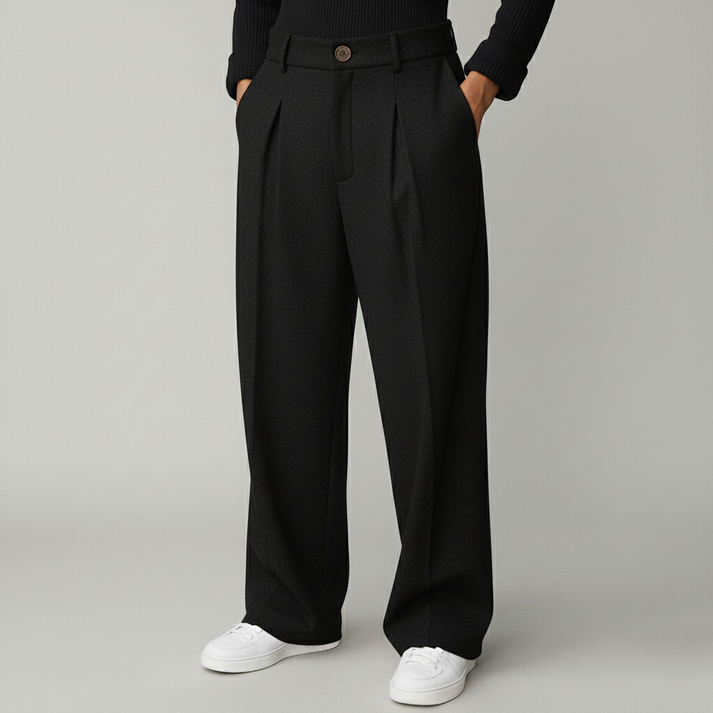 Men's Casual Solid Slant Pocket Straight Leg Pants