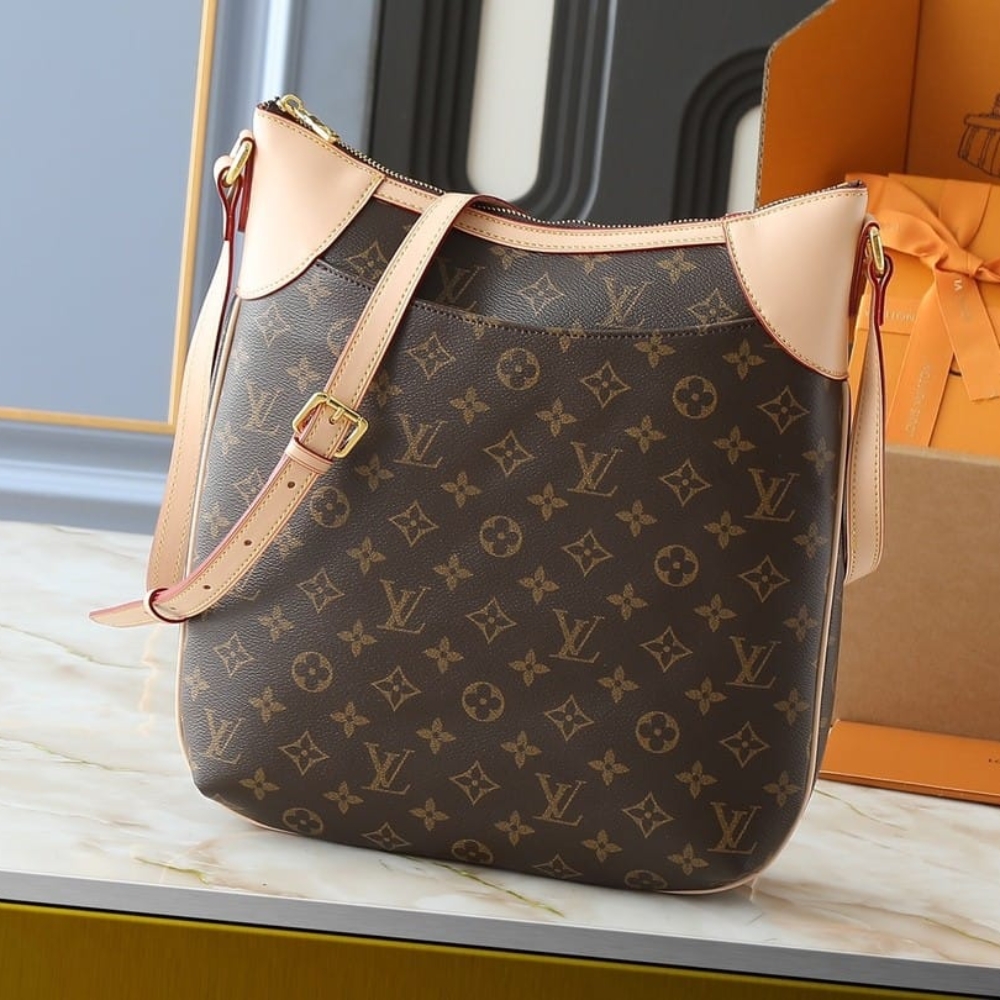 Louis Vuitton Odéon PM Monogram Canvas Shoulder Bag Brown 29cm