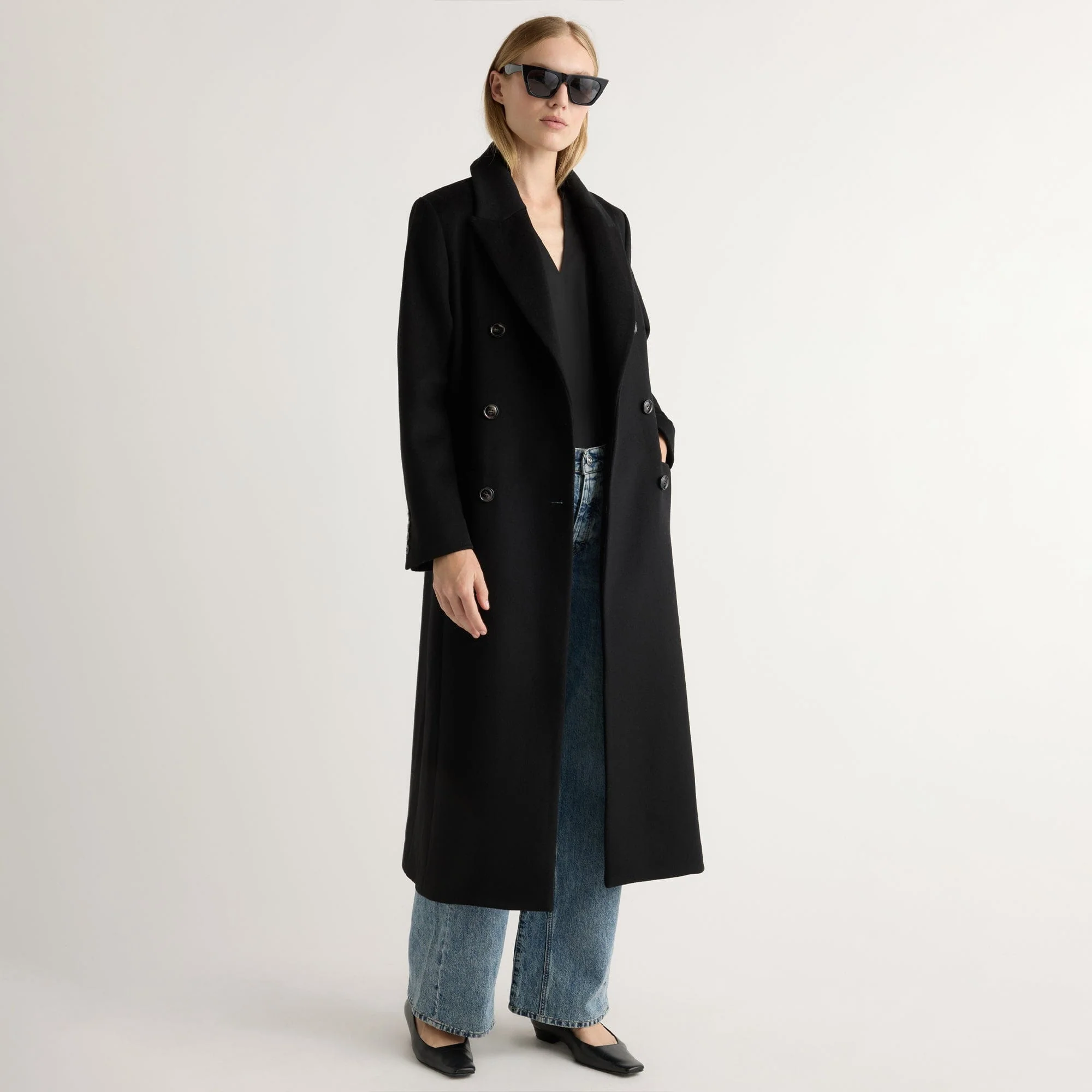 Ravenna Wool-Blend Maxi Coat