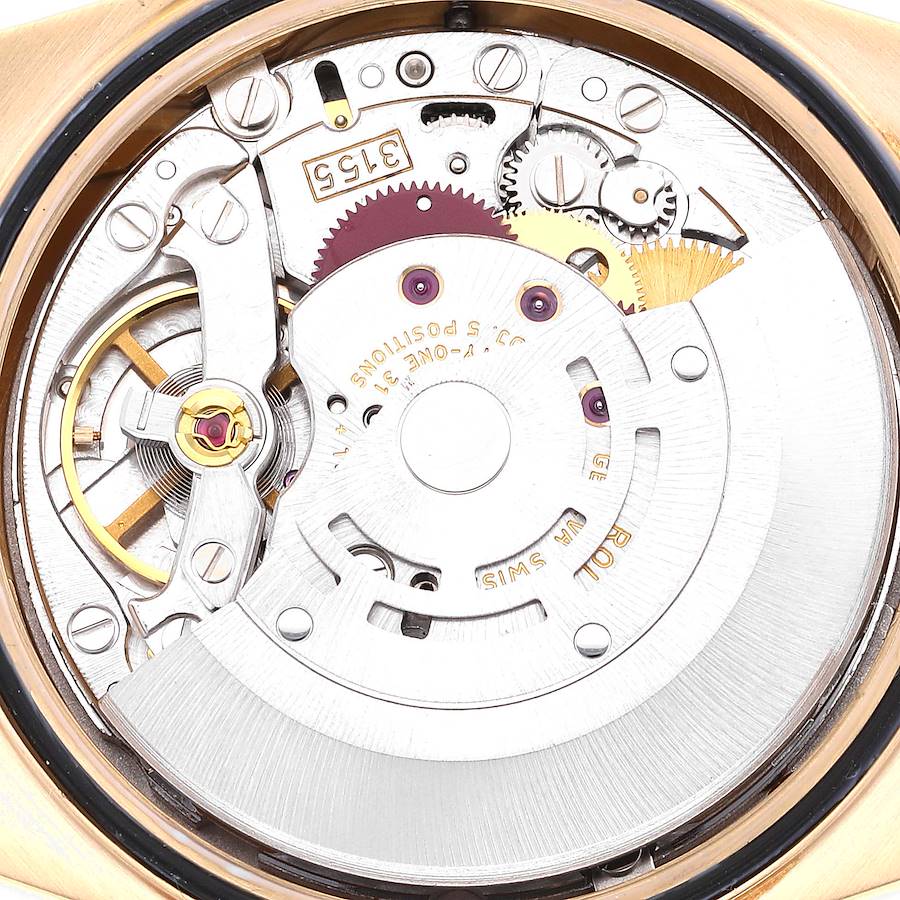 Rolex Day-Date President Yellow Gold String Diamond Mens Watch 18238