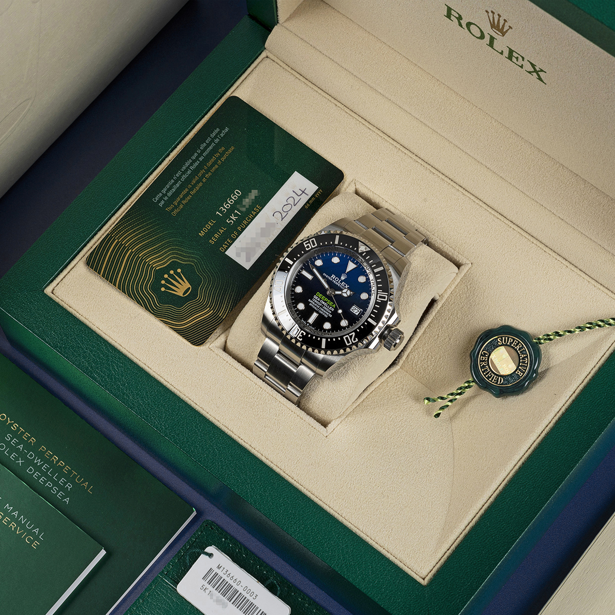 Newest 136660 Rolex Sea-Dweller Deepsea D-Blue James Cameron | 44mm | 136660-0003 | 136660-0004 | Steel | 2024 | Unworn