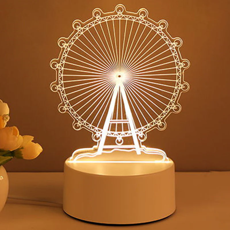 3D Lamp Acrylic USB LED Night