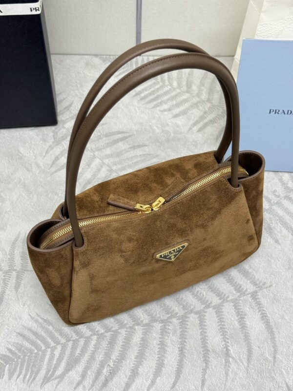 Replica Prada Medium Suede Shoulder Bag