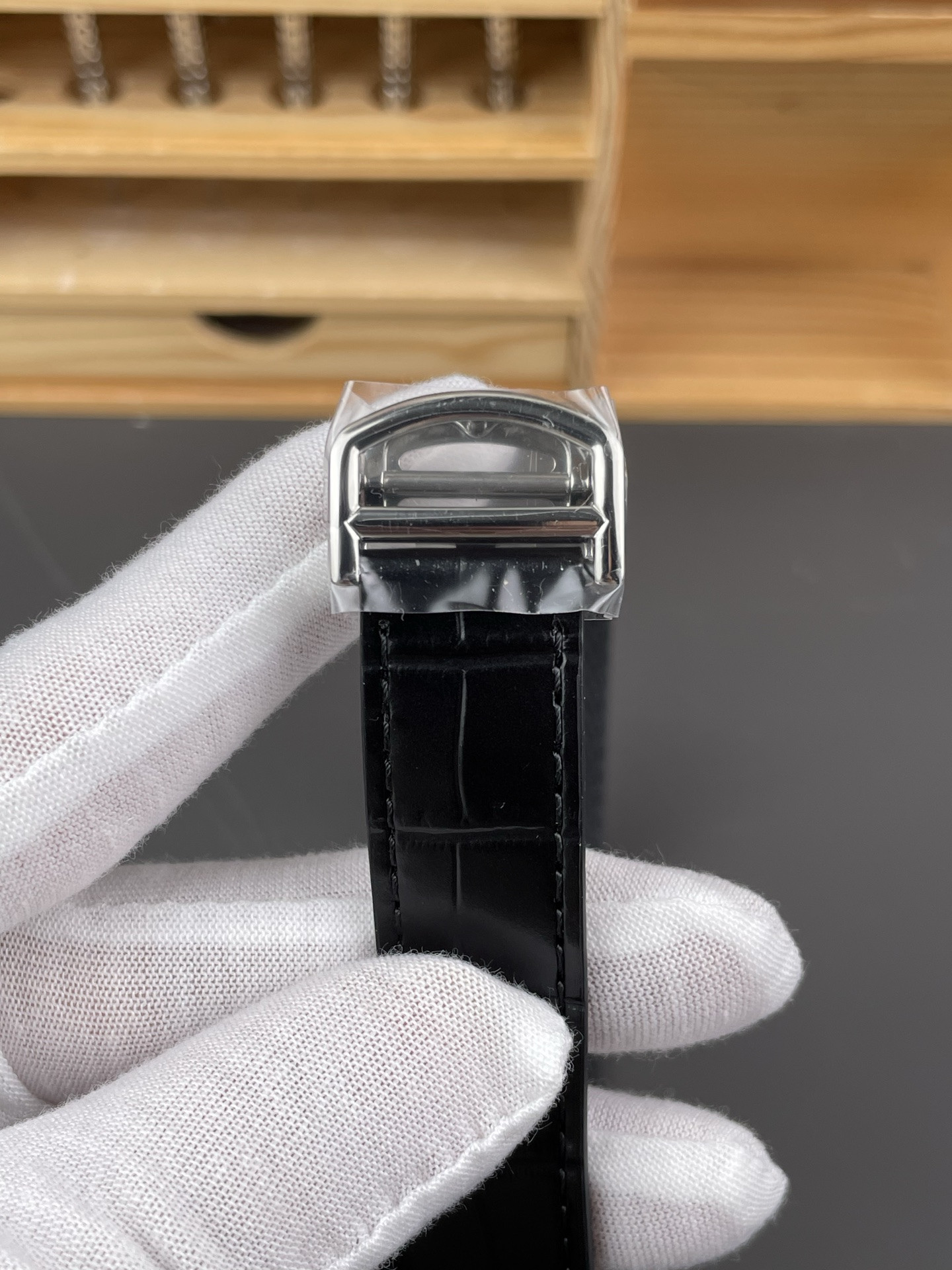 Santos Skeleton Series Leather Strap Two-Tone Dial