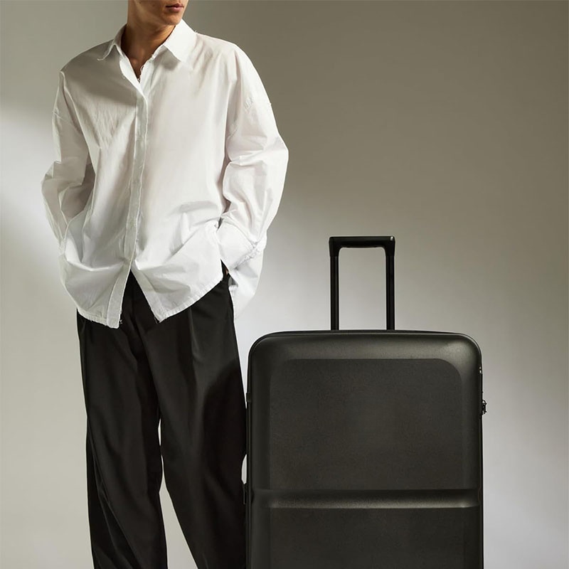 NOVELUX Single Stripe Hardside Luggage 32 Inch Large Suitcase - Durable