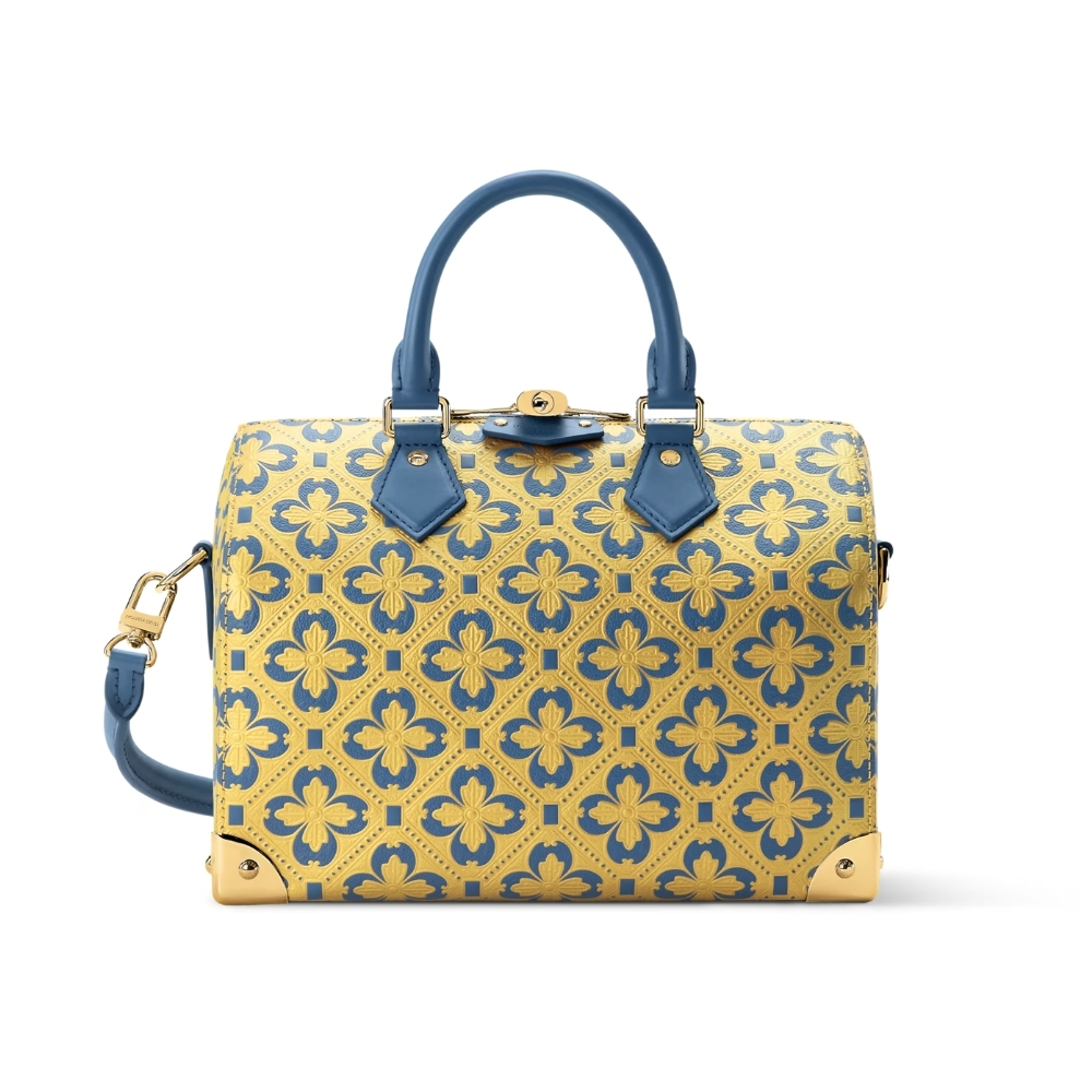 Louis Vuitton Speedy Trunk 25 Blue And Gold 27Cm M27411