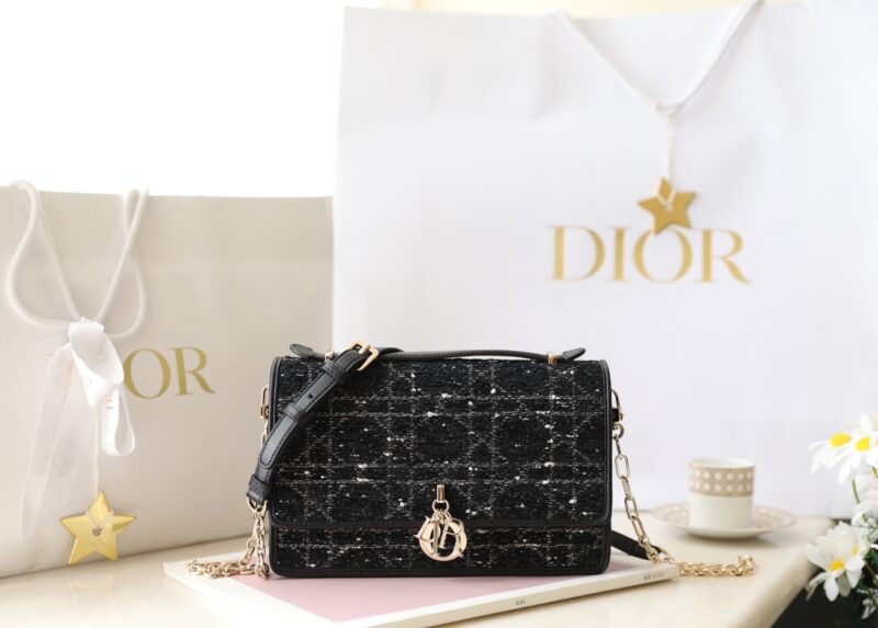 Replica My Dior Top Handle Bag Black Canvas