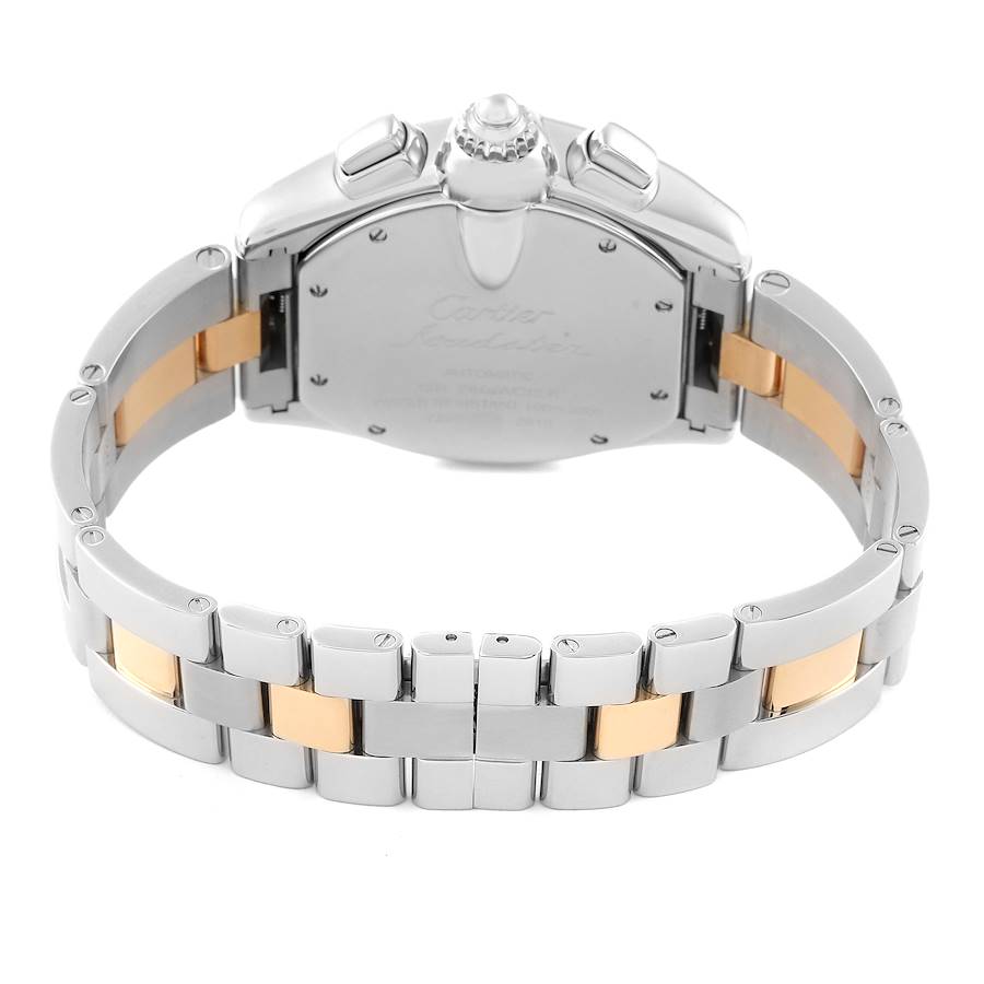 Cartier Roadster Chronograph Steel Yellow Gold Mens Watch W62027Z1