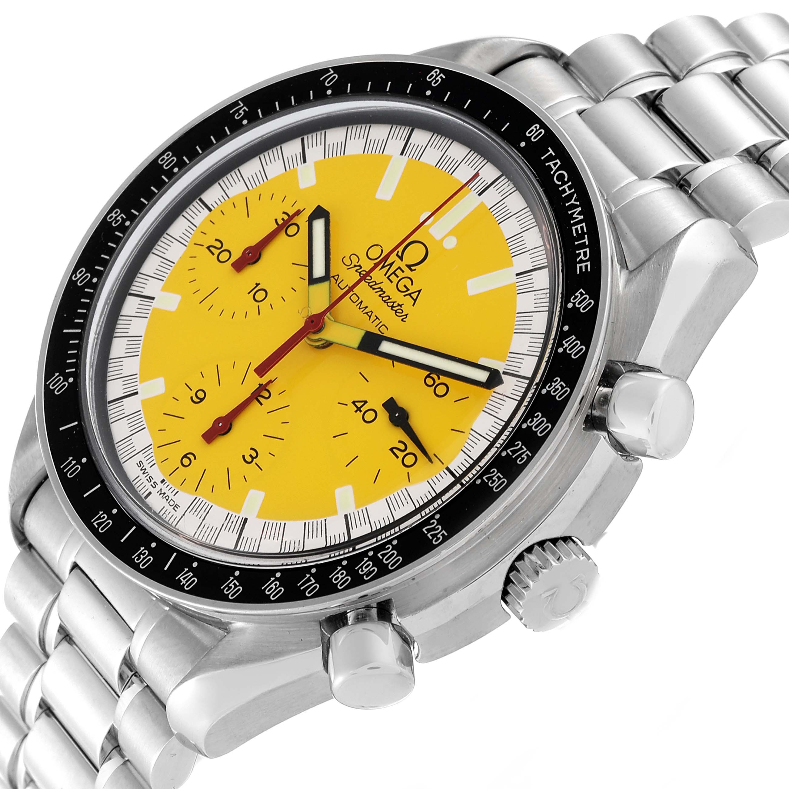 Omega Speedmaster Schumacher Yellow Dial Steel Mens Watch 39.0 MM 3510.12.00