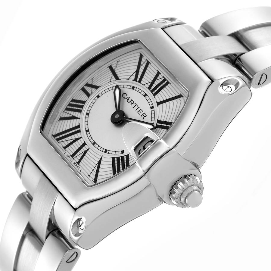Cartier Roadster Small Silver Dial Steel Ladies Watch W62016V3