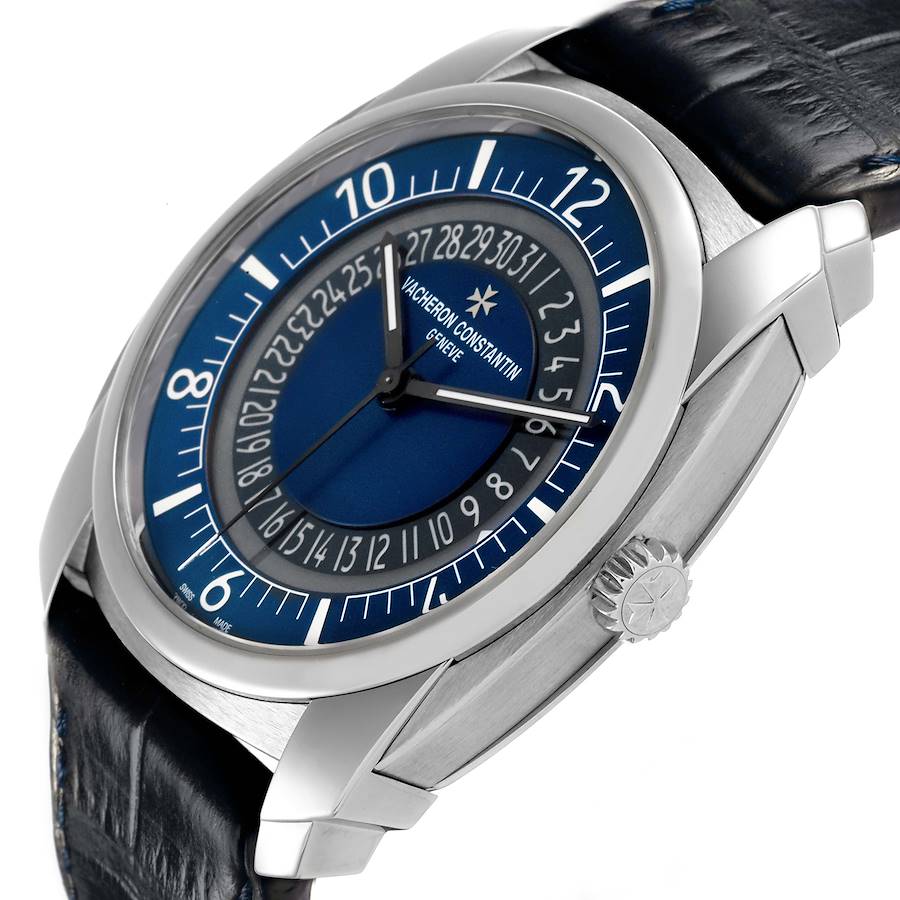 Vacheron Constantin Quai De L'ile Date Blue Dial Steel Watch 4500S