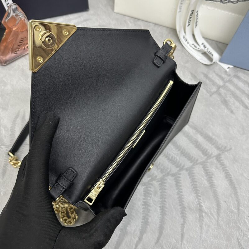 Replica Prada Saffiano Black Small Envelope
