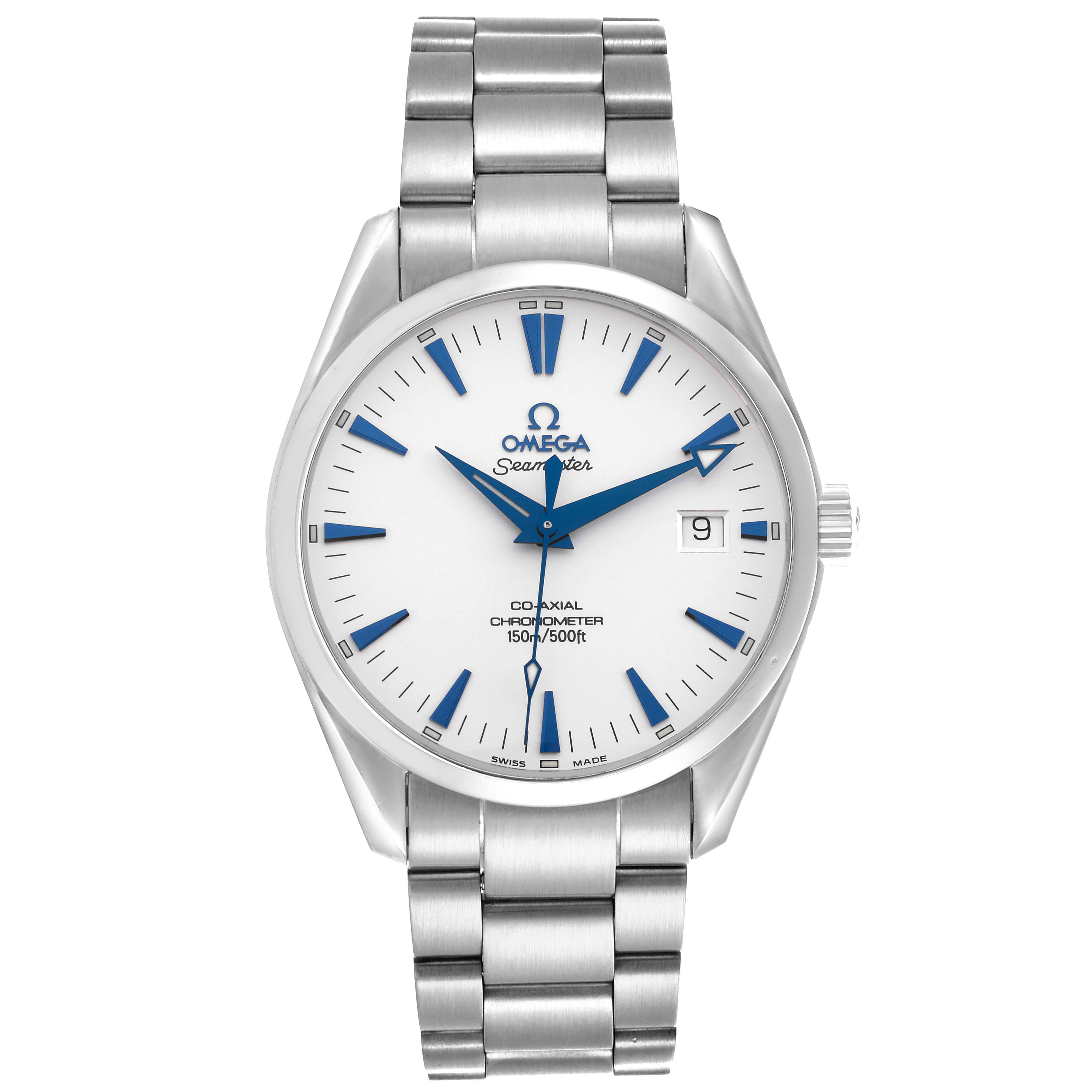 Omega Seamaster Aqua Terra Blue Hands Steel Mens Watch 39.2 MM 2503.33.00
