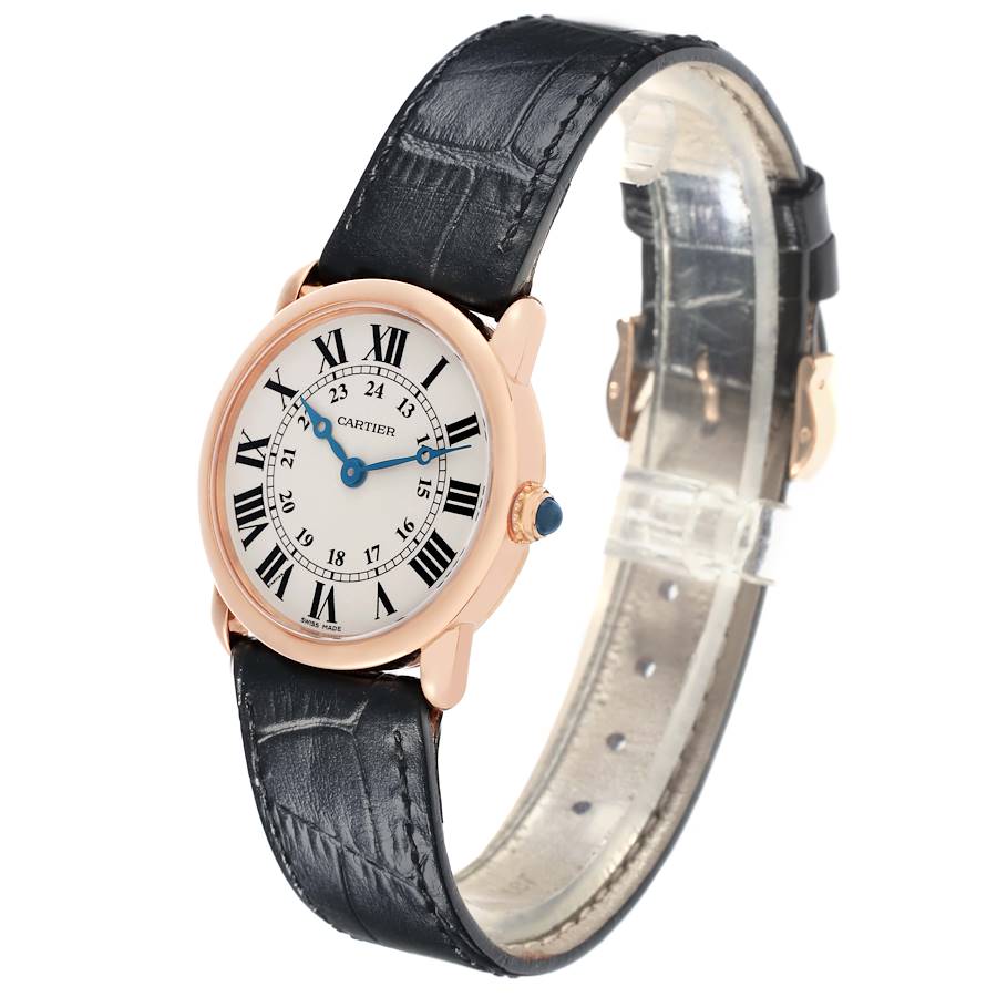 Cartier Ronde Louis Rose Gold Silver Dial Ladies Watch W6800151
