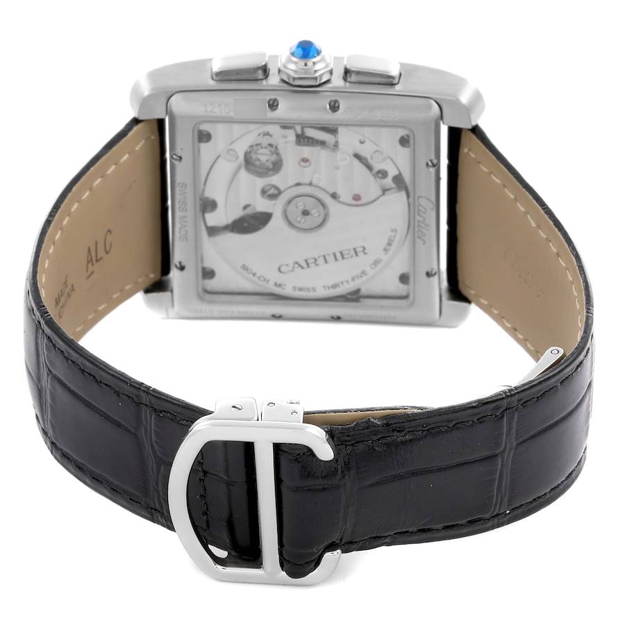 Cartier Tank MC Grey Dial Steel Chronograph Mens Watch W5330008