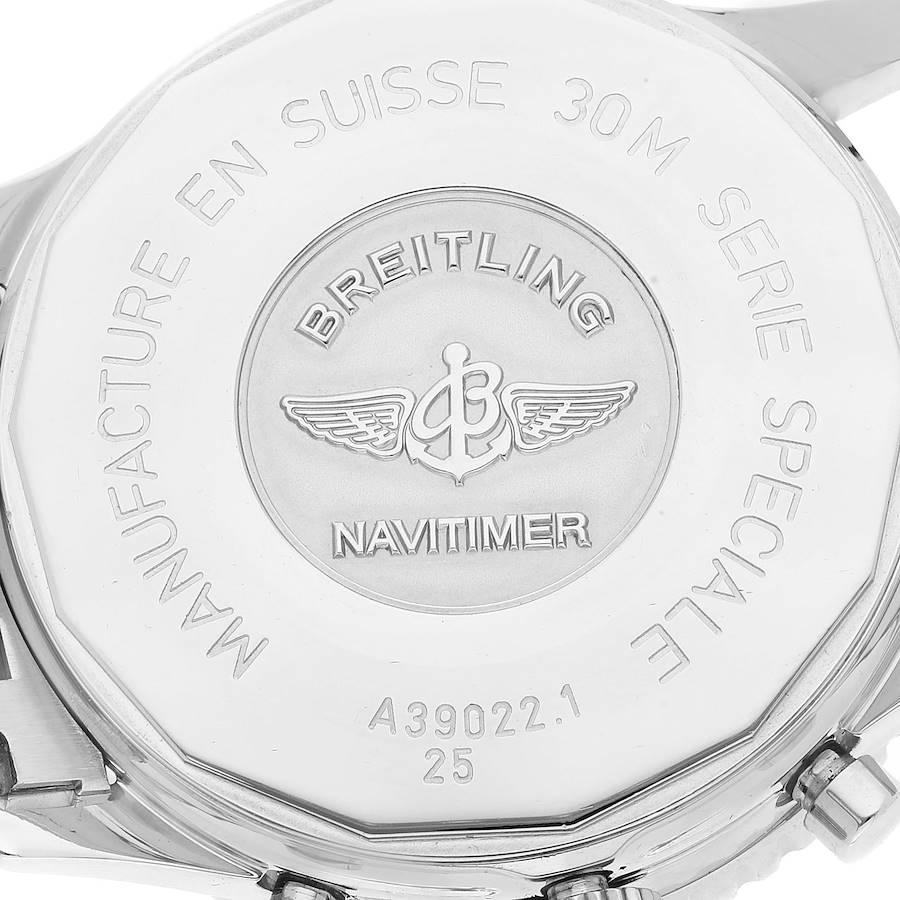 Breitling Navitimer Twin Sixty 2 Black Dial Steel Mens Watch A39022