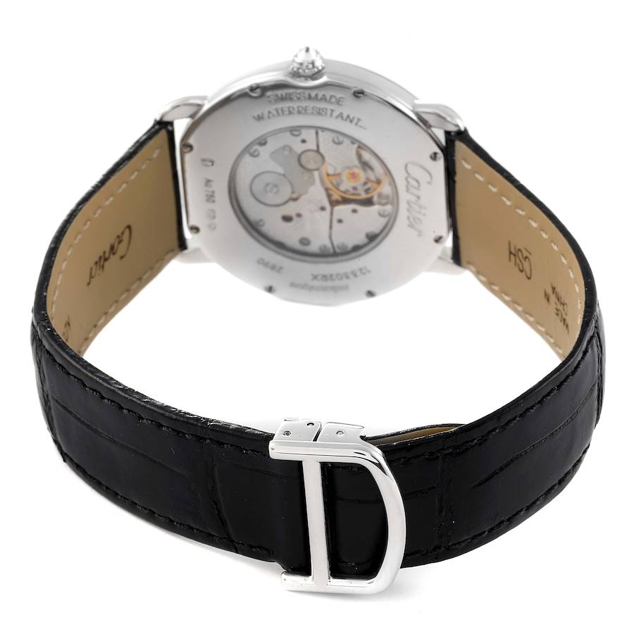 Cartier Ronde Louis White Gold Diamond Mens Watch WR000551