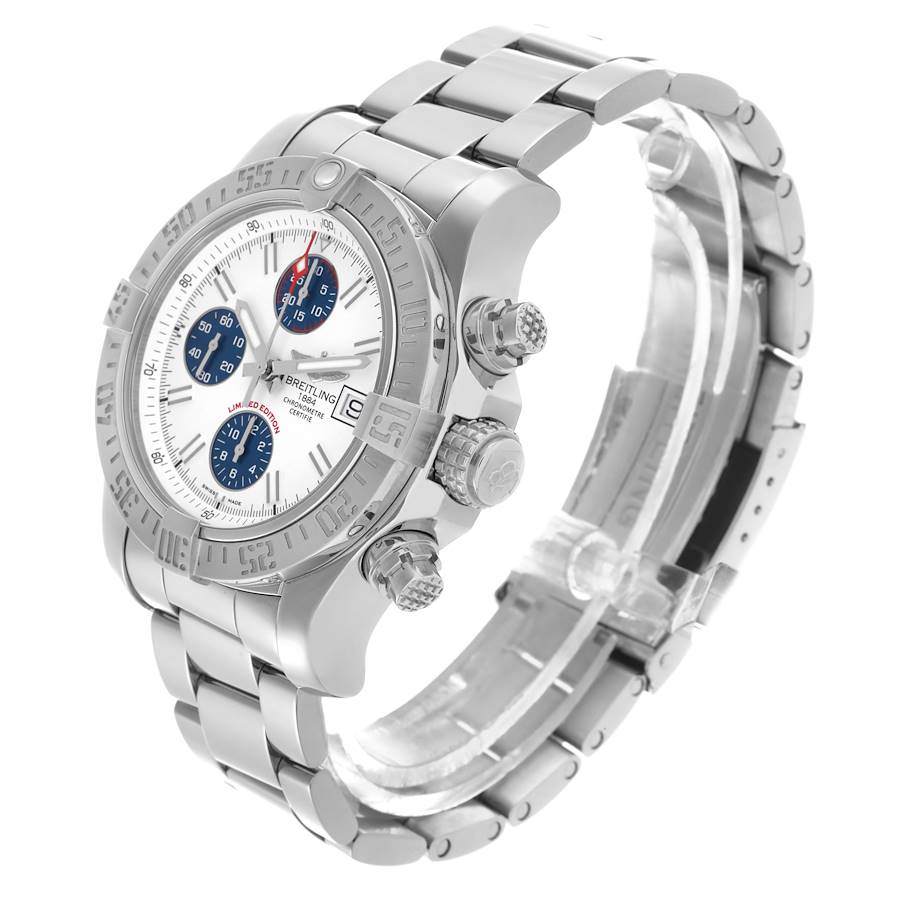 Breitling Avenger II White Dial Steel Mens Watch A13381