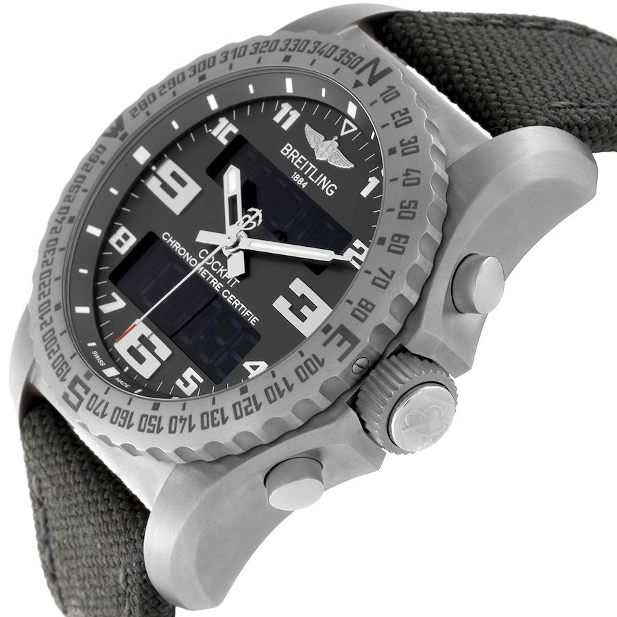 Breitling Professional Cockpit B50 Gray Dial Titanium Mens Watch EB5010
