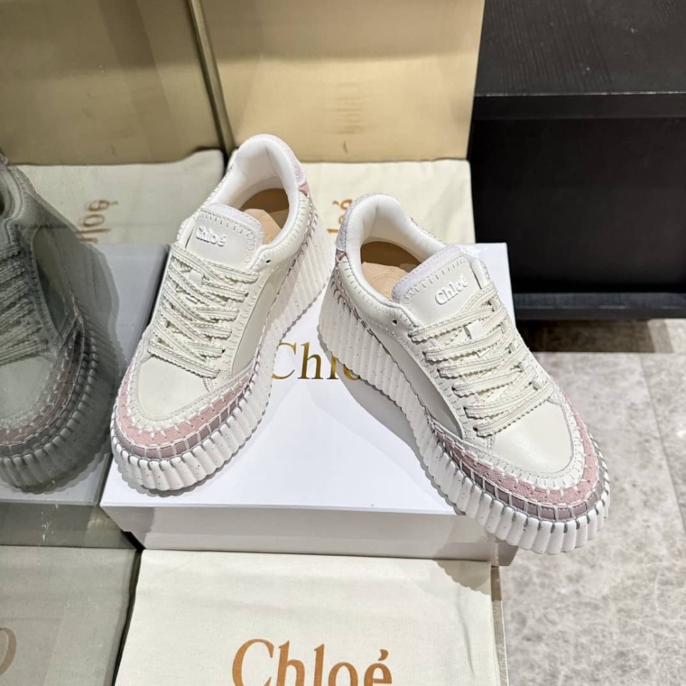 Chloé Nama Sneaker Power Beige CHC24U02IBD26Z