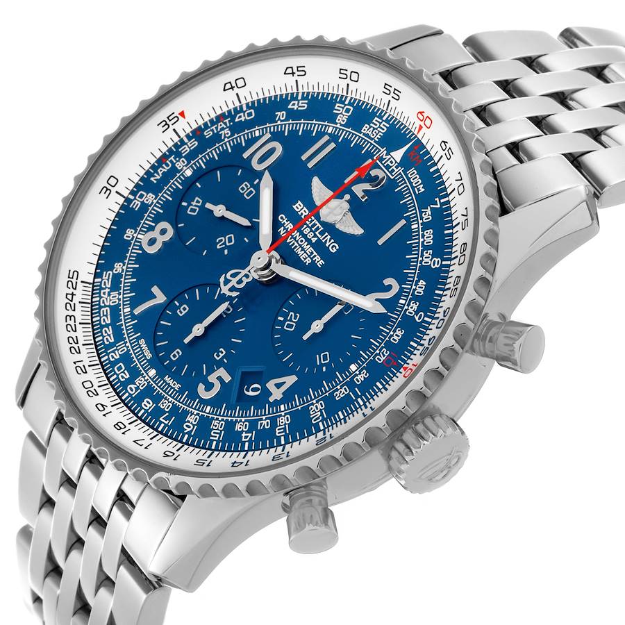 Breitling Navitimer 01 Blue Dial LE Steel Mens Watch AB0121
