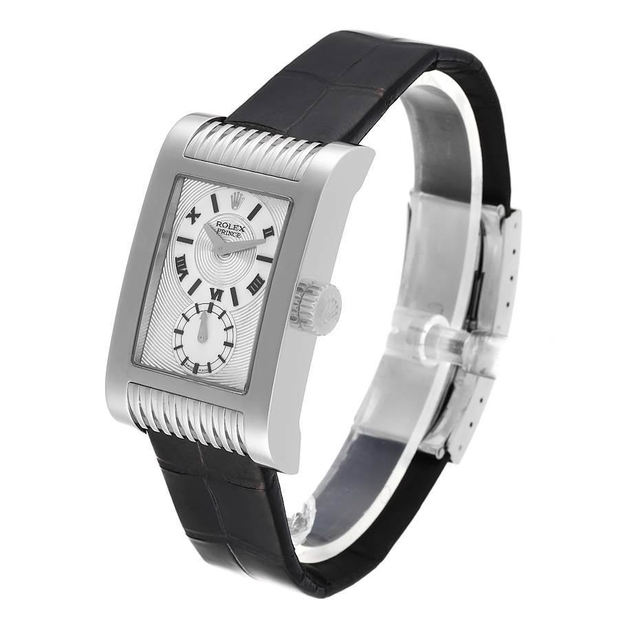 Rolex Cellini Prince White Gold Silver Dial Mens Watch 5441