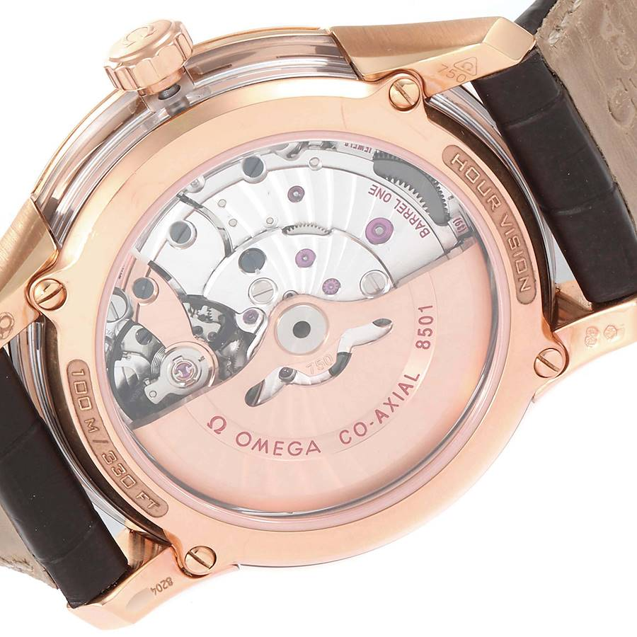 Omega DeVille Hour Vision Rose Gold Mens Watch 431.63.41.21.13.001 Unworn