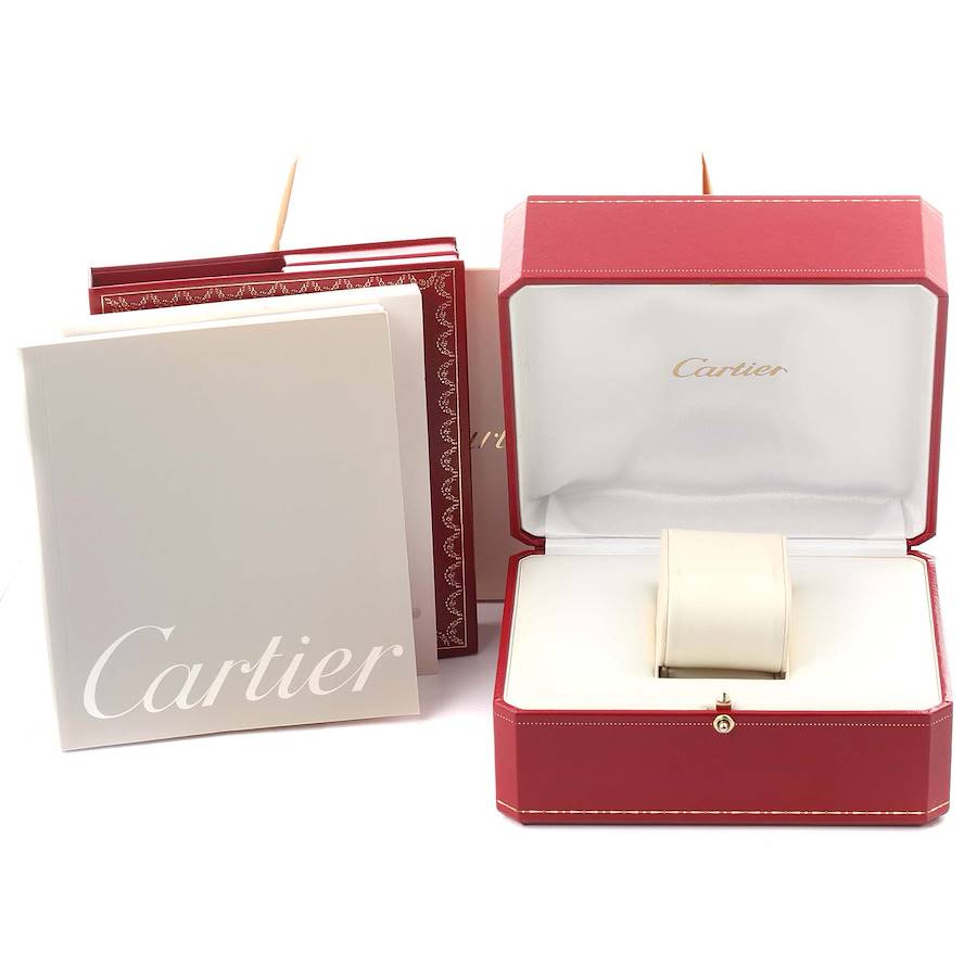 Cartier Rotonde Chronograph White Gold Blue Dial Mens Watch W1556239
