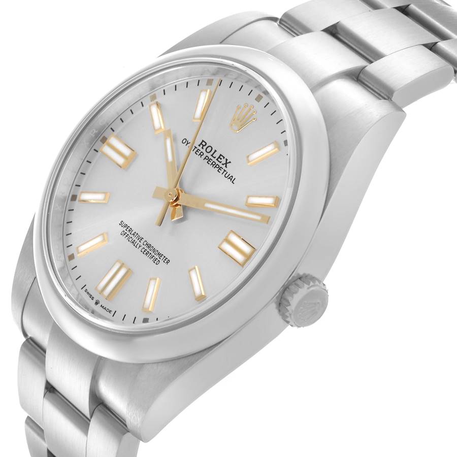 Rolex Oyster Perpetual 41 Silver Dial Steel Mens Watch 124300