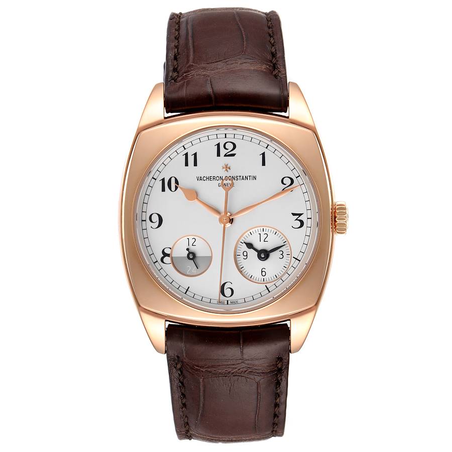 Vacheron Constantin Harmony Dual Time Rose Gold Mens Watch 7800S