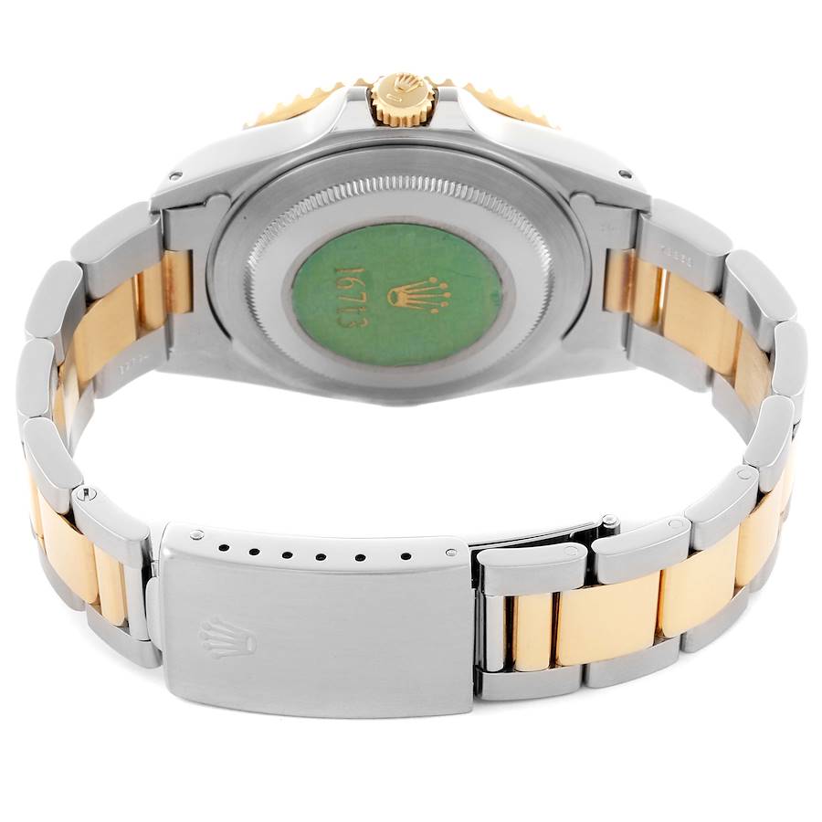 Rolex GMT Master II Root Beer Steel Yellow Gold Mens Watch 16713