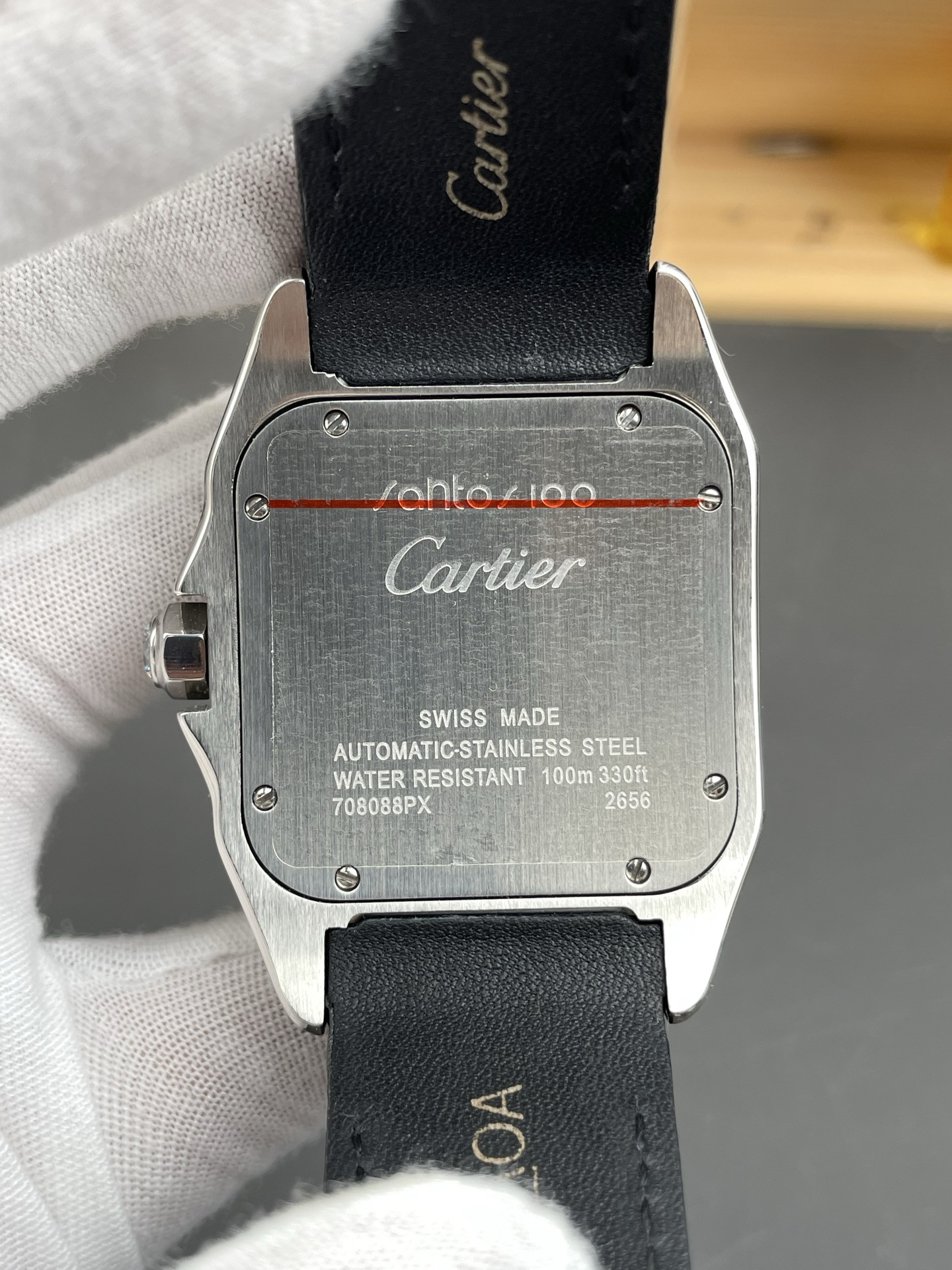 Santos Two-Tone Full Diamond White Dial