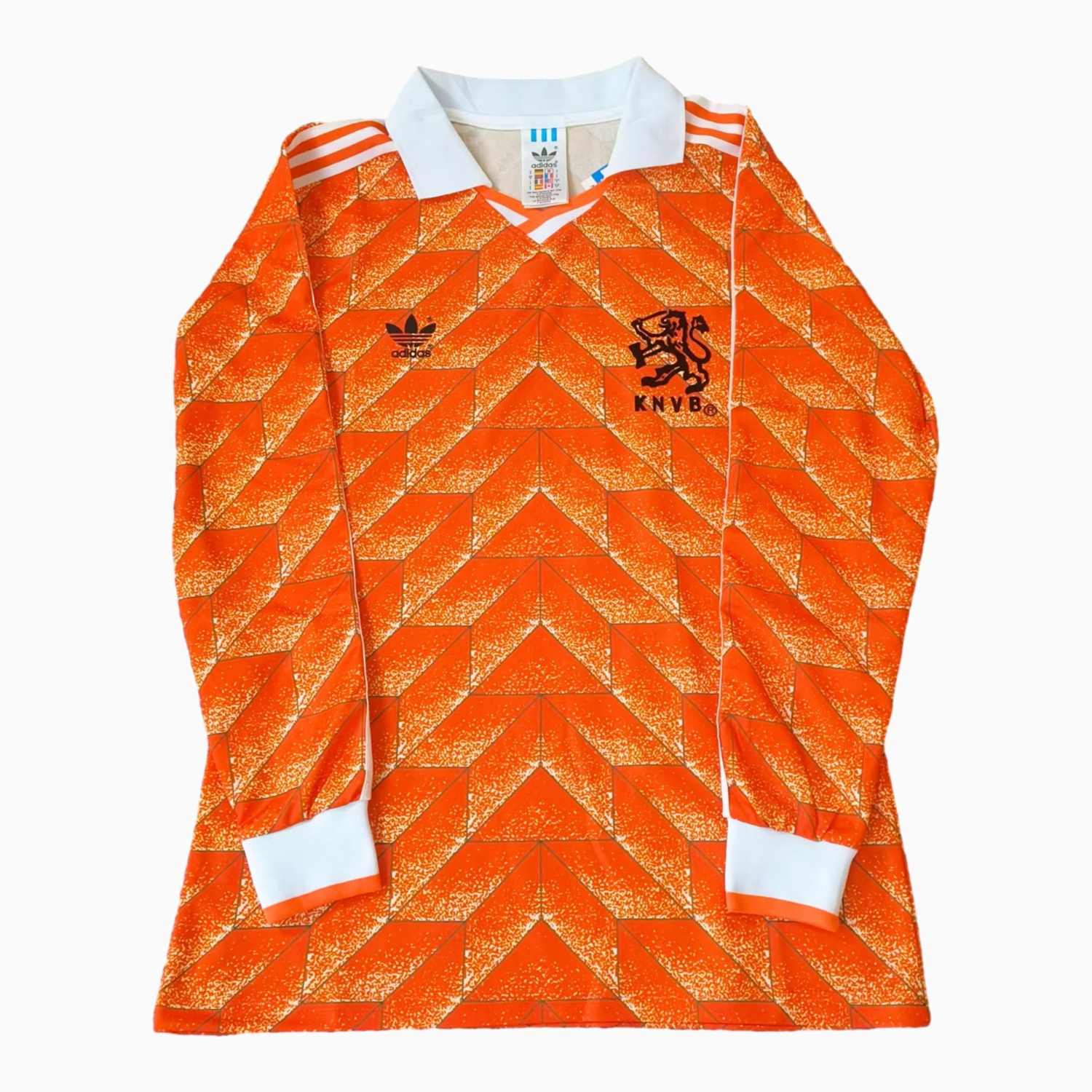 Retro Netherlands 1988 Home Long Sleeves Jersey