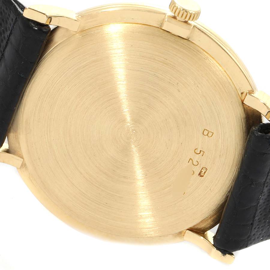 Audemars Piguet 18K Yellow Gold Black Strap Ladies Vintage Watch