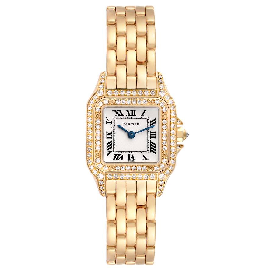 Cartier Panthere 18k Yellow Gold Diamonds Ladies Watch WF3072B9