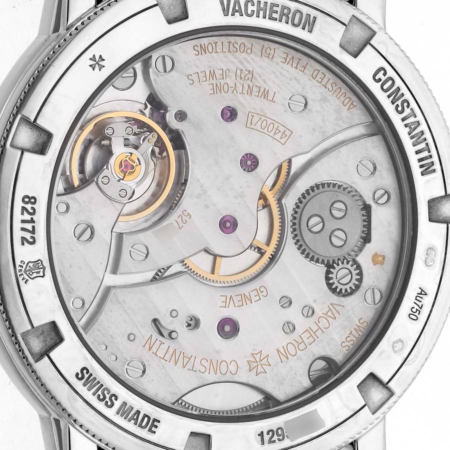 Vacheron Constantin Traditionnelle Silver Dial White Gold Mens Watch 82172