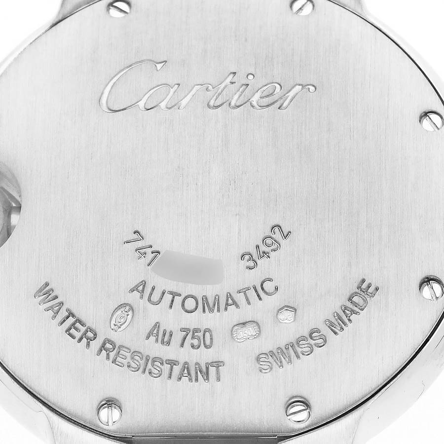 Cartier Ballon Bleu 33 White Gold Pave Diamond Ladies Watch WE902047
